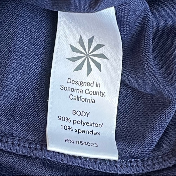 Athleta Baja UPF Navy Blue Jacket Size Medium Hooded Running Jacket - Picture 8 of 9